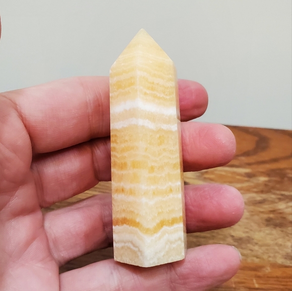Orange Calcite Crystal Tower - Picture 7 of 7